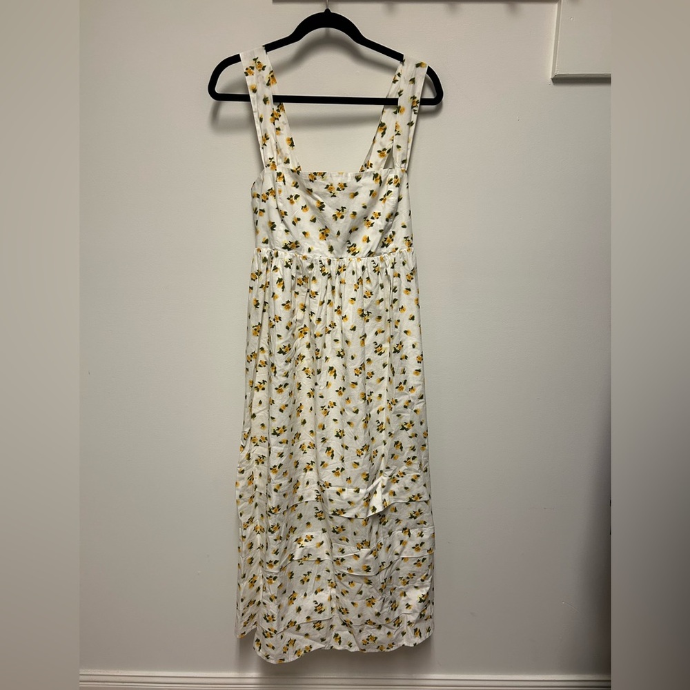 NWT J.Crew Squareneck Midi Dress in budding rose print - Picture 2 of 10